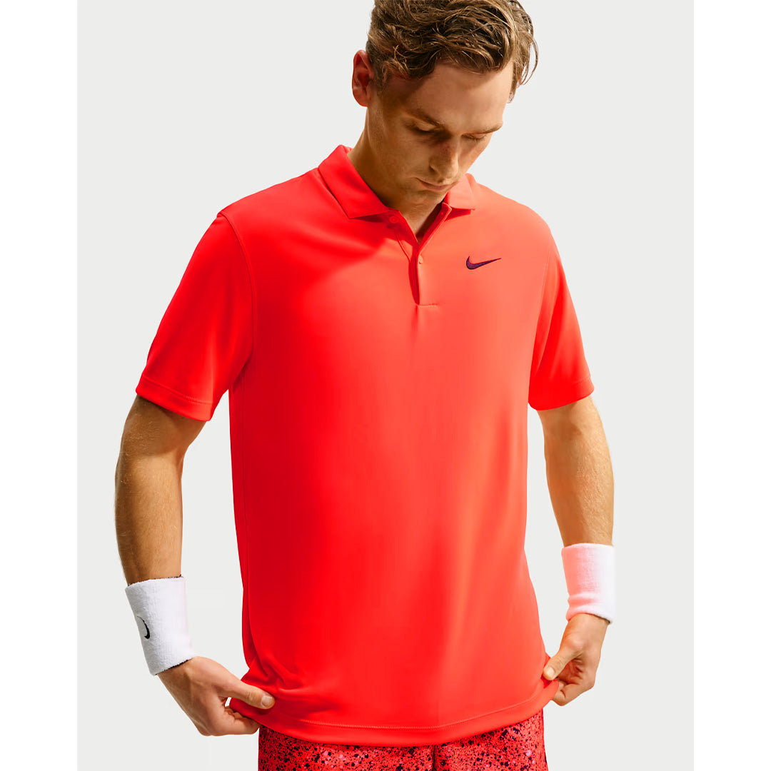 Nike Men's DriFit Solid Polo - Bright Crimson