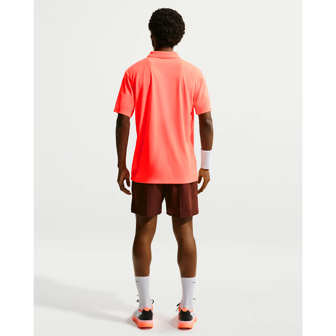 Nike Men's DriFit Solid Polo - Hot Lava