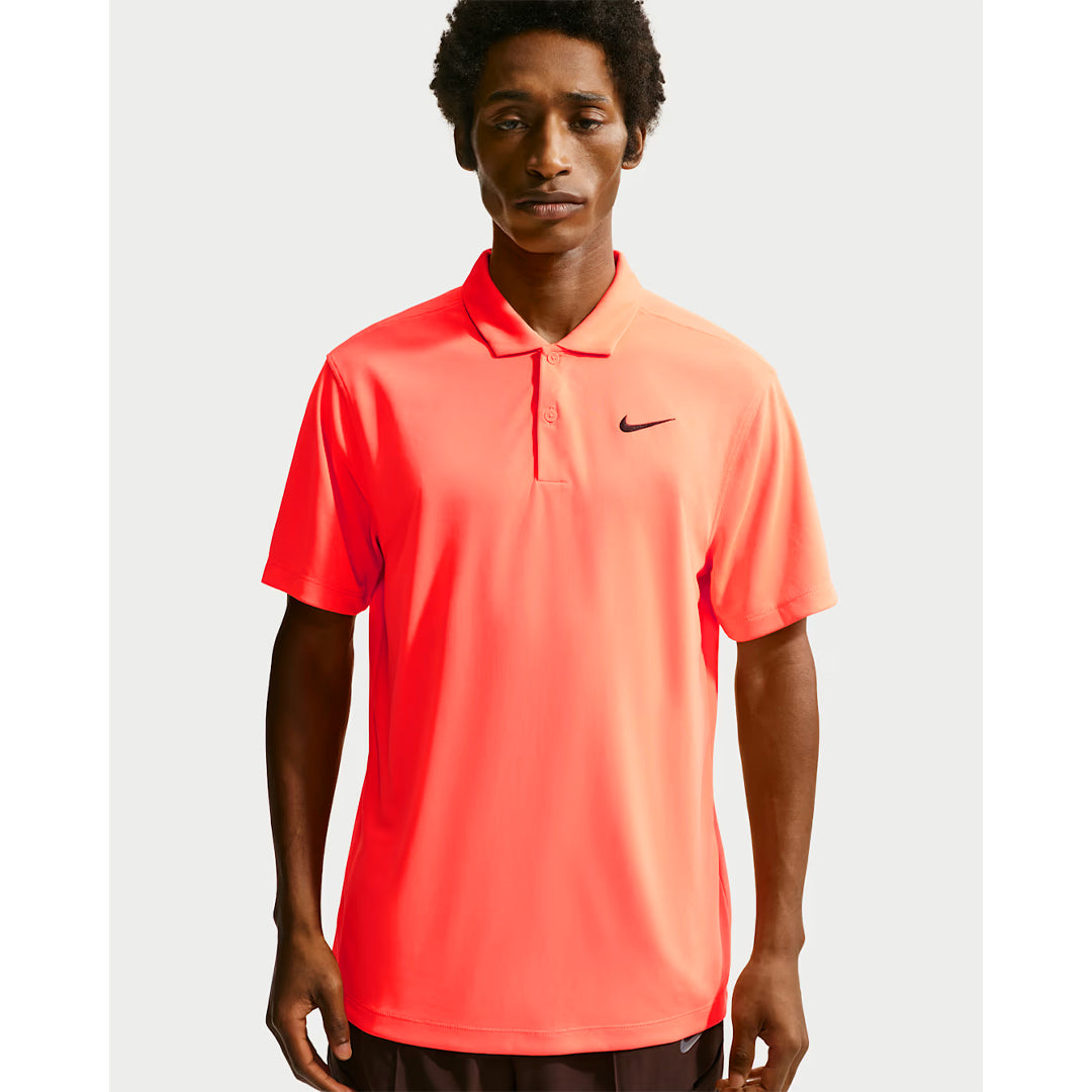 Nike Men's DriFit Solid Polo - Hot Lava
