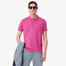 Lacoste Men's Pima Cotton Ribbed Polo - Pink