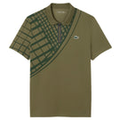 Lacoste Men's Ultra Dry Printed Polo - Khaki Green