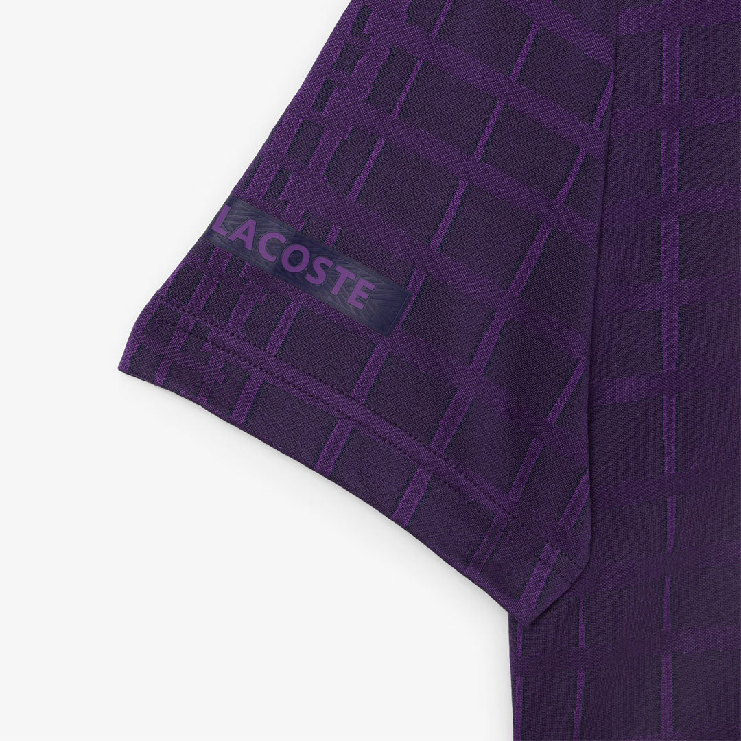 Lacoste Men's Medvedev X Tennis Polo - Purple/Navy Blue