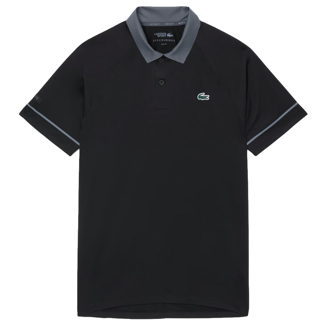 Lacoste Men's Djokovic X Tennis On Court Polo - Black/Grey