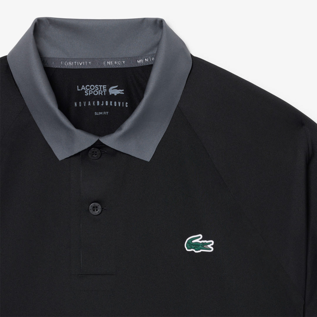 Lacoste Men's Djokovic X Tennis On Court Polo - Black/Grey