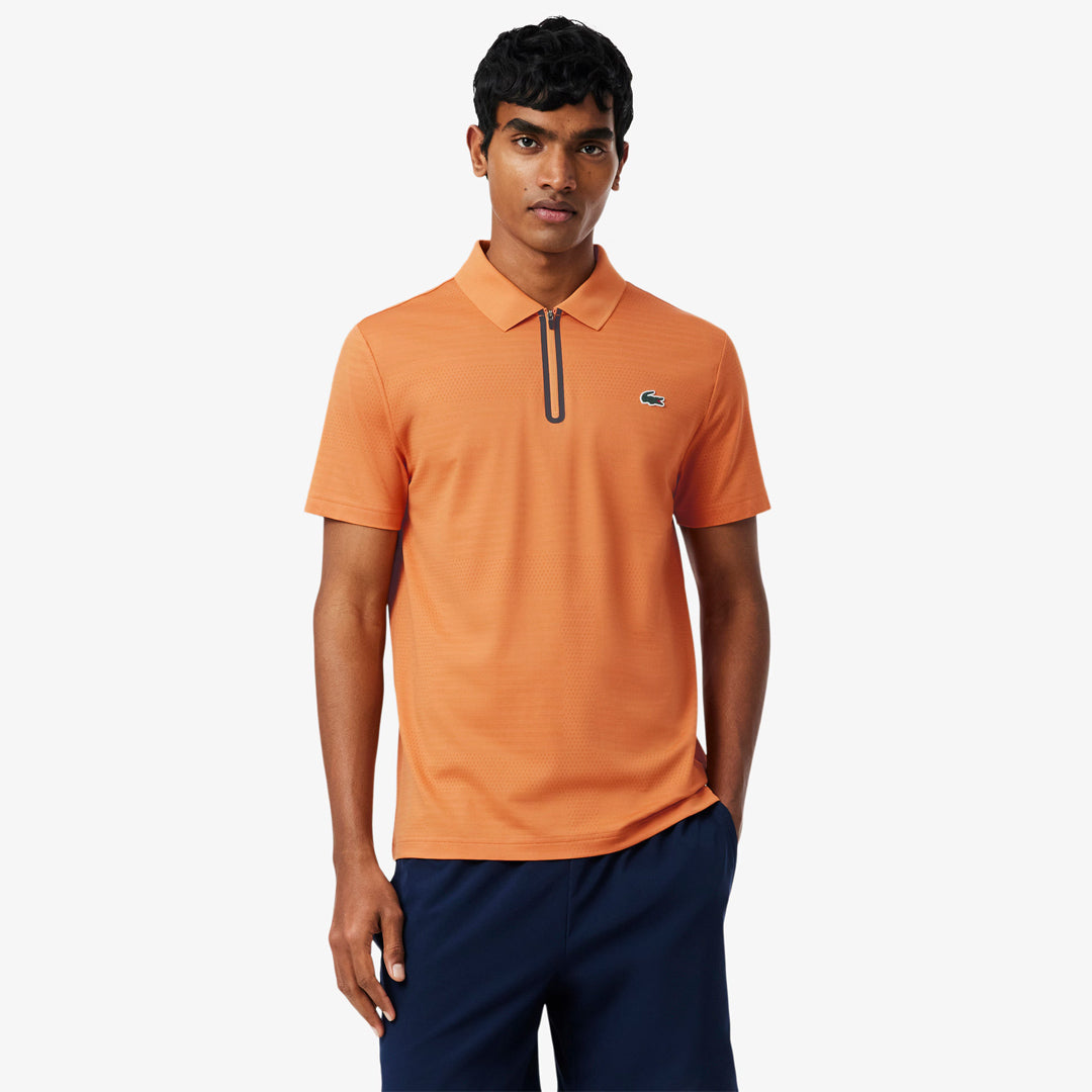 Lacoste Men's Ultra Dry Jacquard Polo - Orange