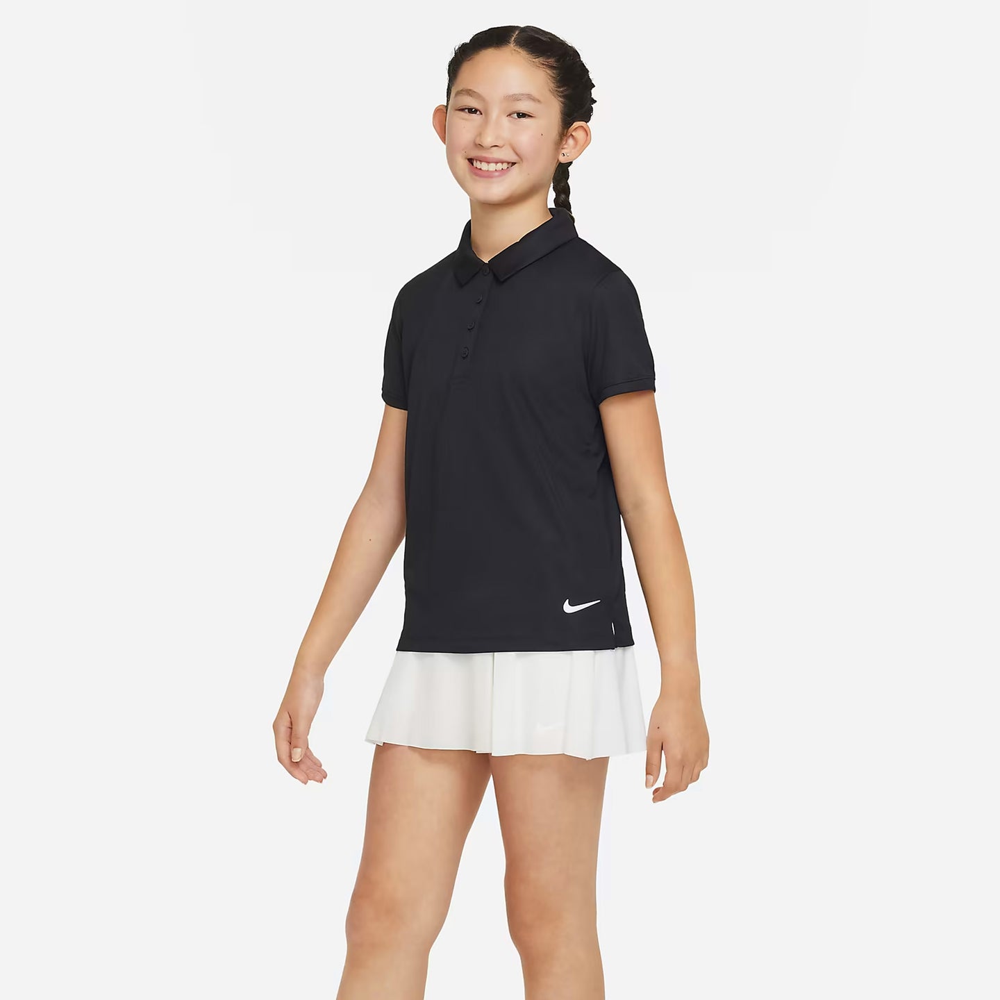 Nike Girls Victory DriFit Polo - Black