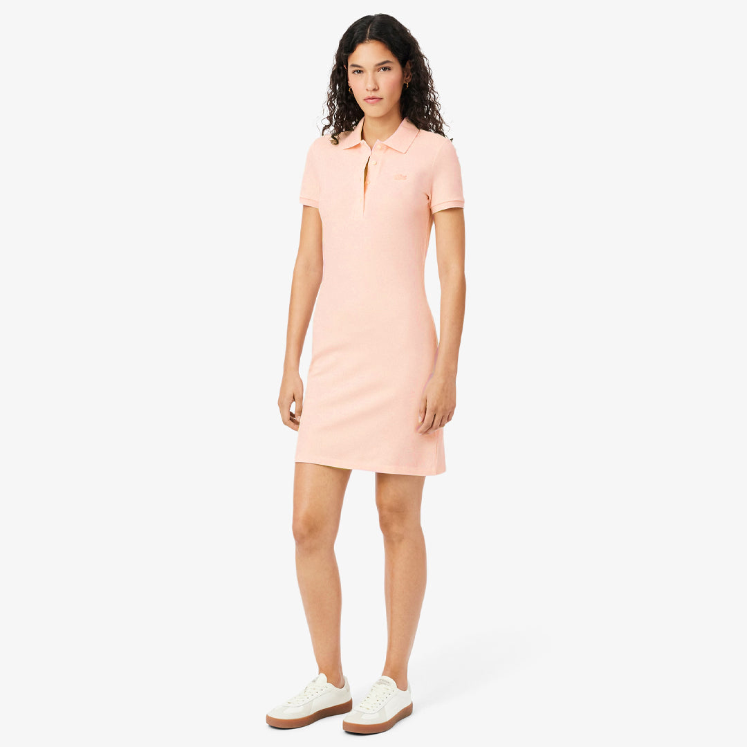 Lacoste Women's Stretch Mini Pique Polo Dress - Light Pink