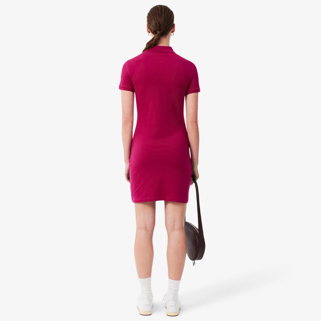 Lacoste Women's Stretch Mini Pique Polo - Fuschia Pink