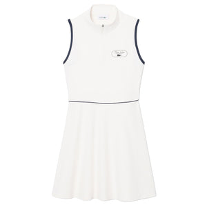Lacoste Women's Badge Accent Heritage Tennis Dress - Flour/Navy