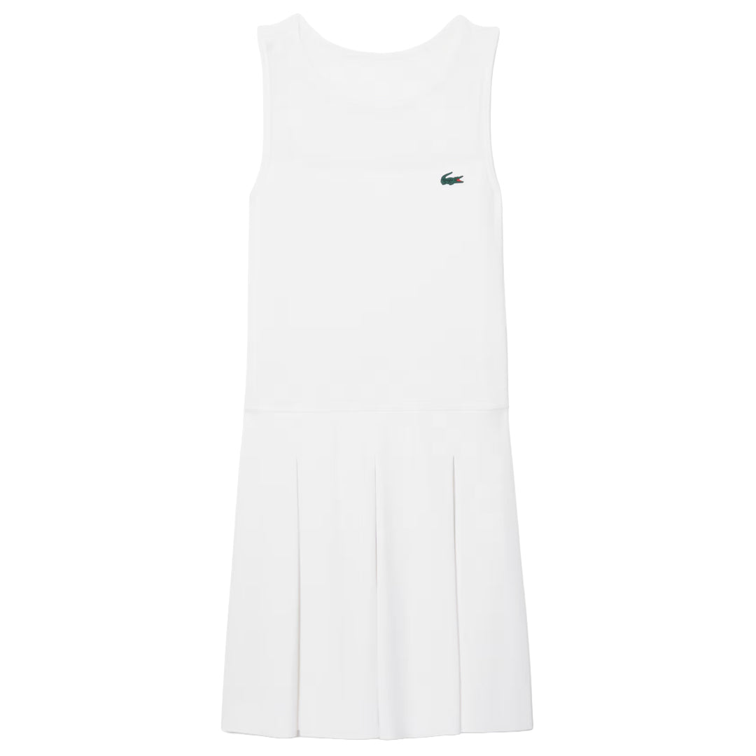 Lacoste Women's Pleated Stretch Tennis Dress - White