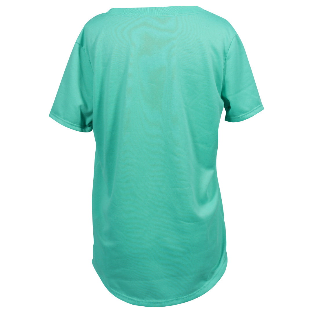 Nike Girls DriFit Scoop Tee - Green Frost