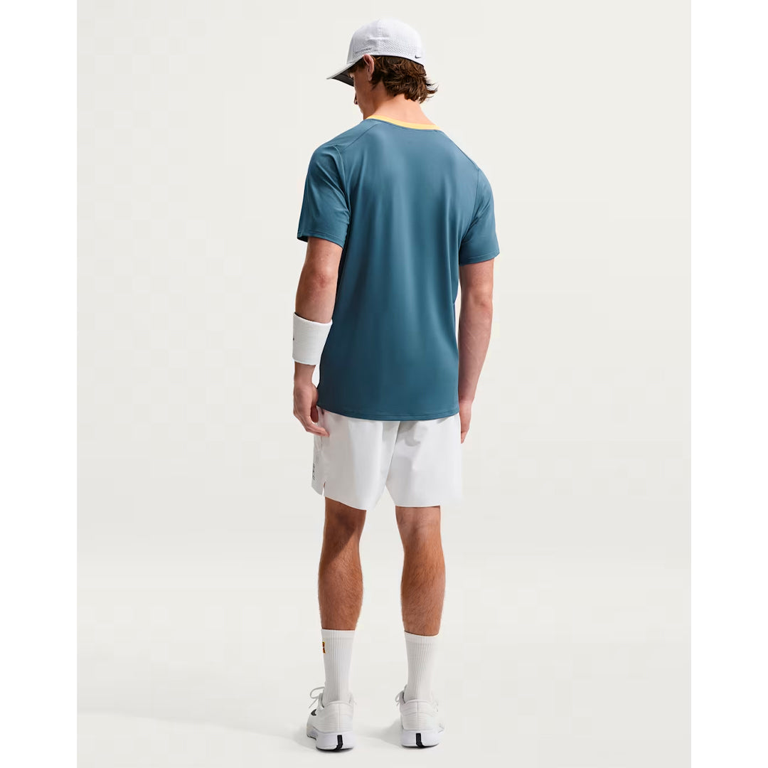 Nike Men's Advantage Court Tee - New Slate/Laser Orange