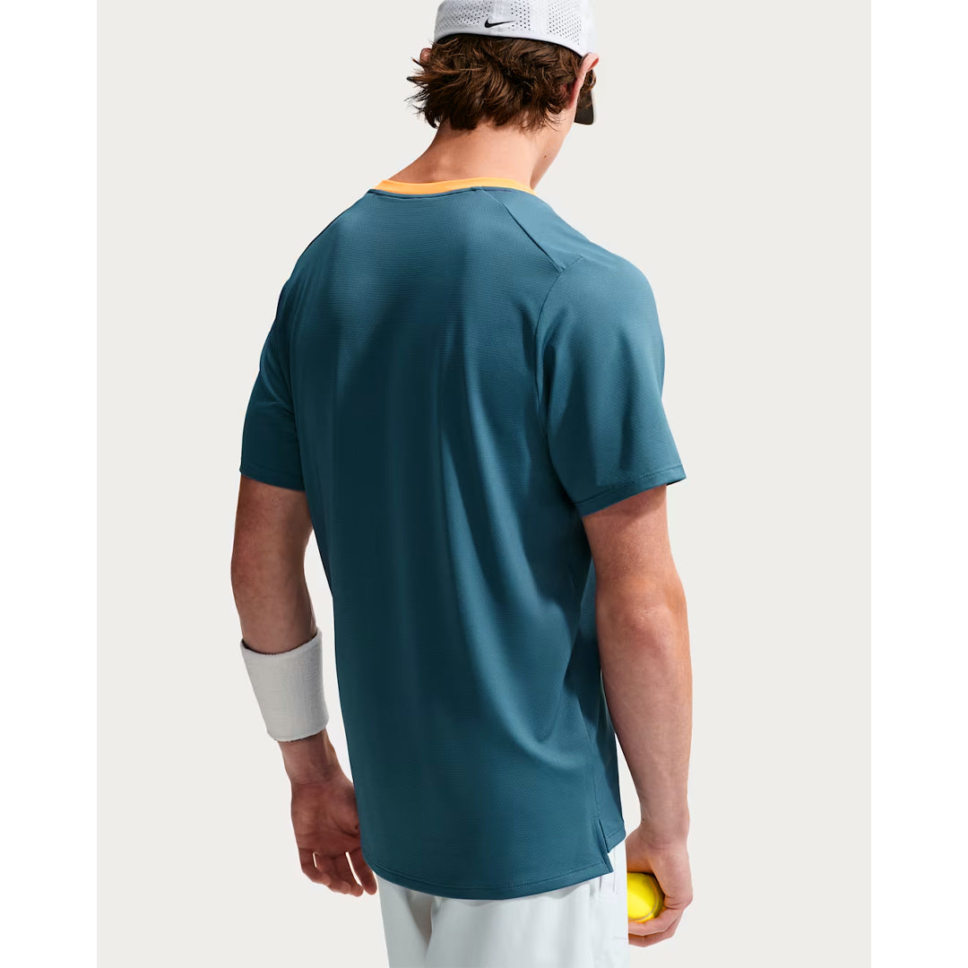 Nike Men's Advantage Court Tee - New Slate/Laser Orange