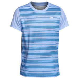 Nike Men's Victory Print Tee - Aluminum/Blue Beyond