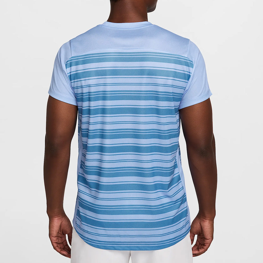 Nike Men's Victory Print Tee - Aluminum/Blue Beyond