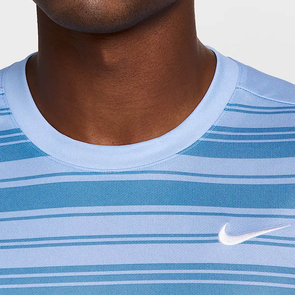 Nike Men's Victory Print Tee - Aluminum/Blue Beyond
