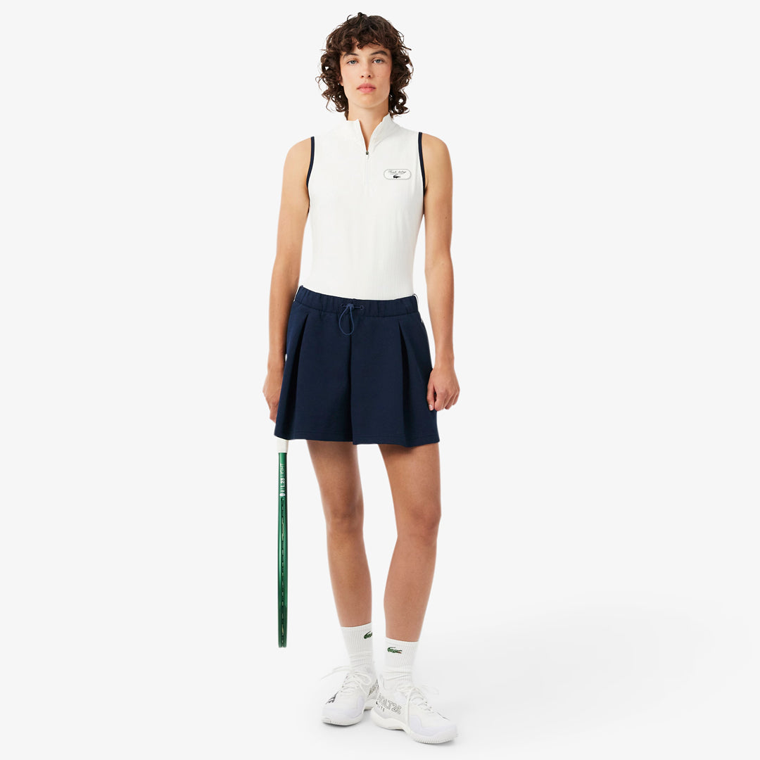 Lacoste Women's Heritage Stretch Pique Short - Navy