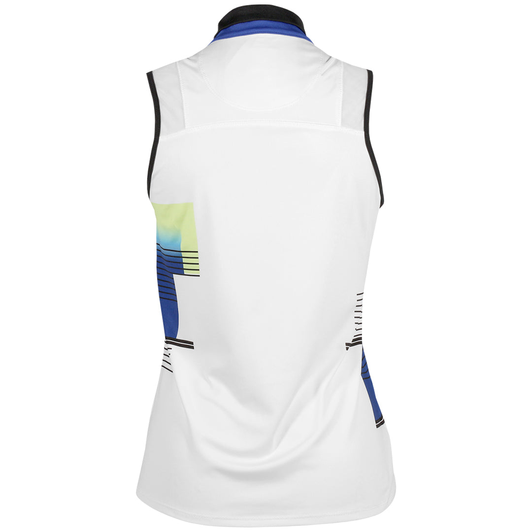 Lucky In Love Women's Stripe It Up Zip Tank - White/Multi