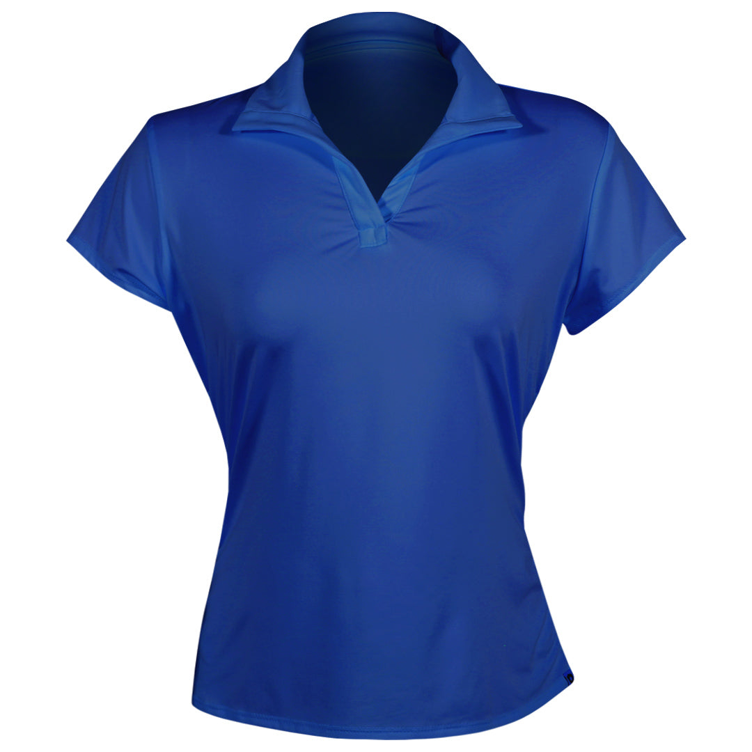 Lucky In Love Women's Day Club Short Sleeve Polo - Electric Blue