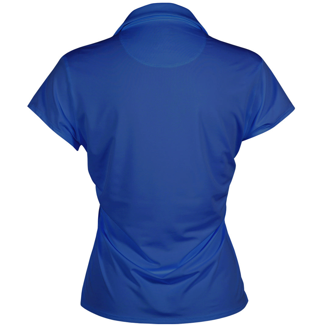 Lucky In Love Women's Day Club Short Sleeve Polo - Electric Blue