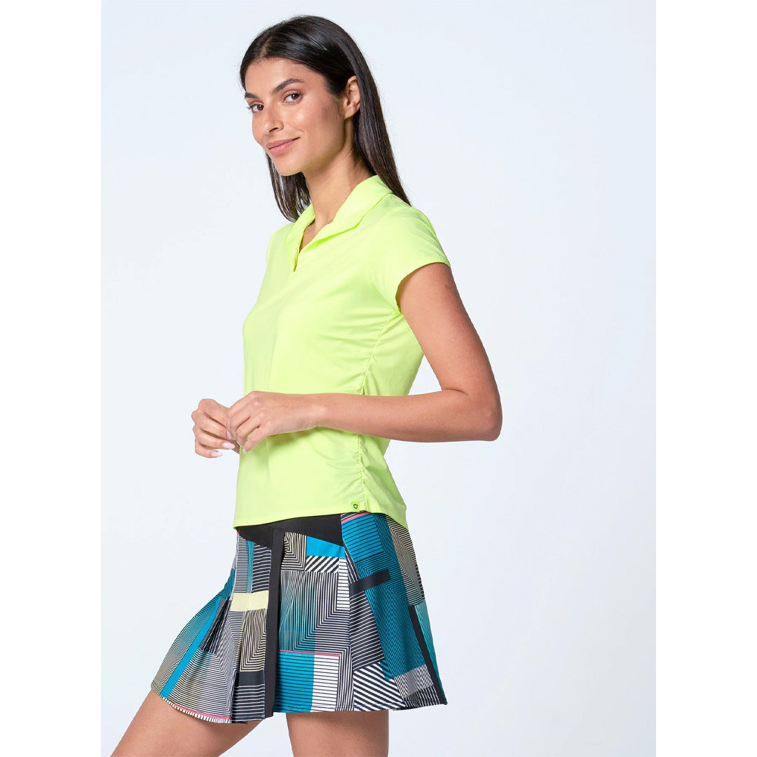 Lucky In Love Women's Day Club Short Sleeve Polo - Lemon Frost