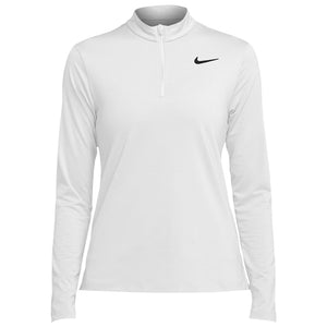 Nike Women's Victory UV 1/2 Long Sleeve Zip - White