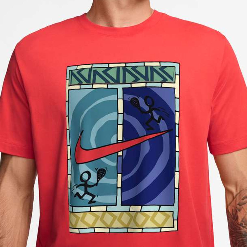 Nike Men's Court Dri-Fit Tee - Light Crimson