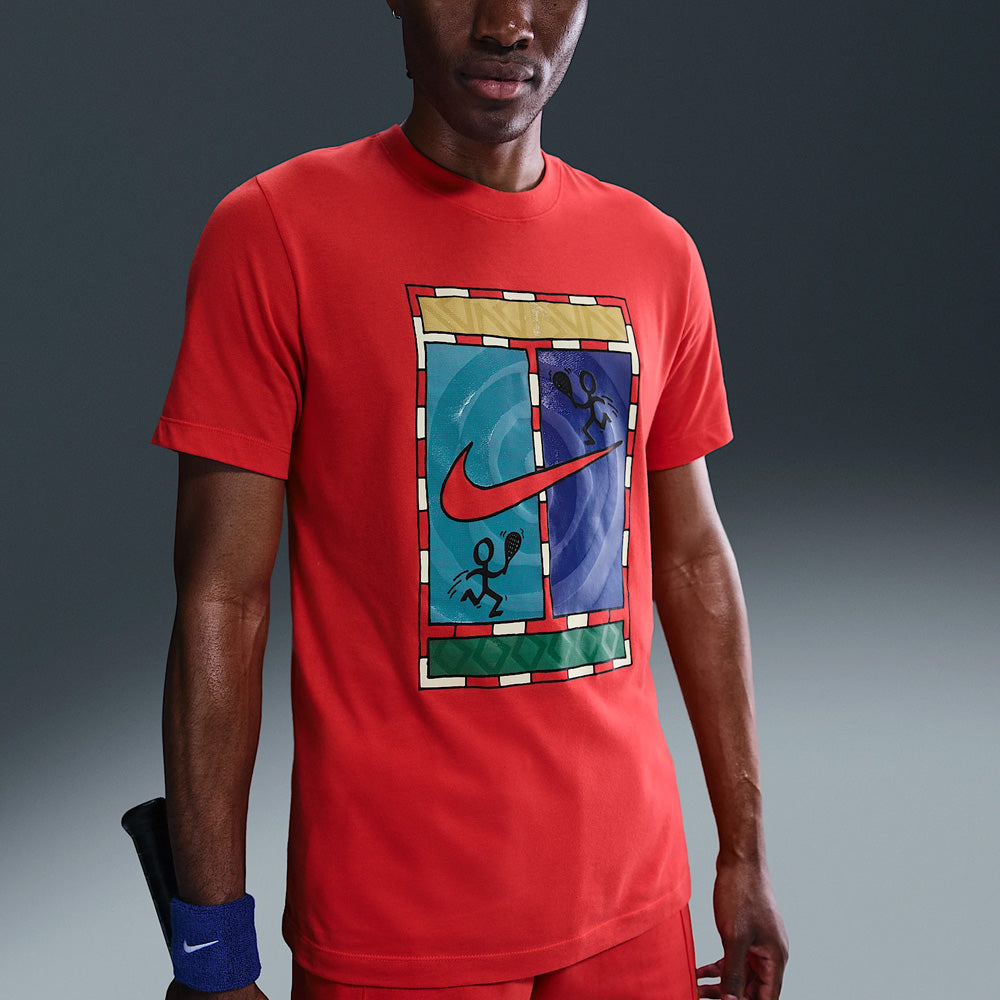 Nike Men's Court Dri-Fit Tee - Light Crimson