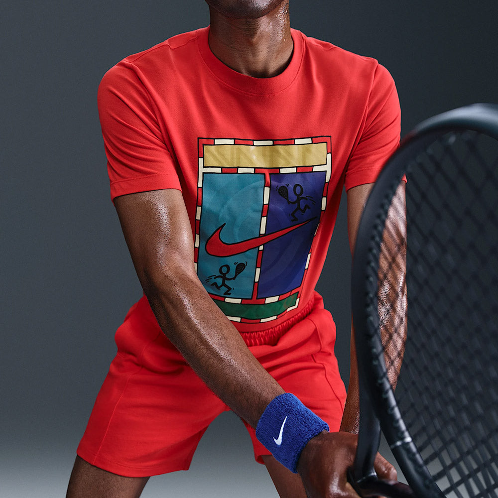 Nike Men's Court Dri-Fit Tee - Light Crimson