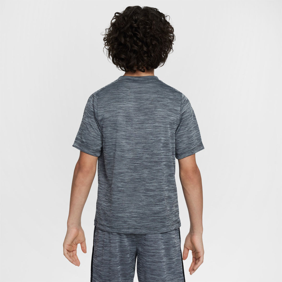 Nike Junior Multi Short Sleeve Tee - Heather Black