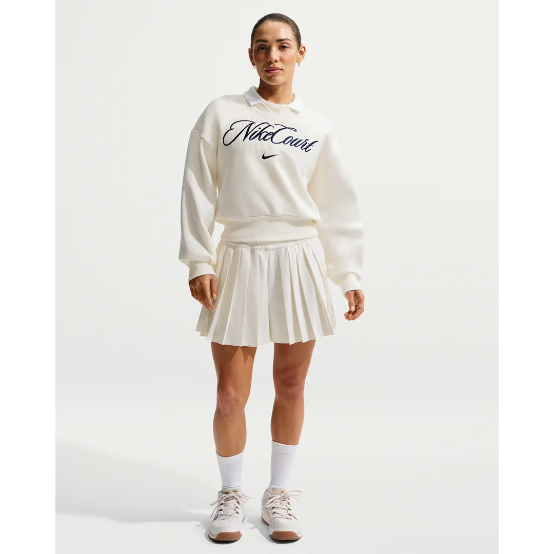 Nike Women's Court Crewneck Sweater - Sail/Midnight Navy