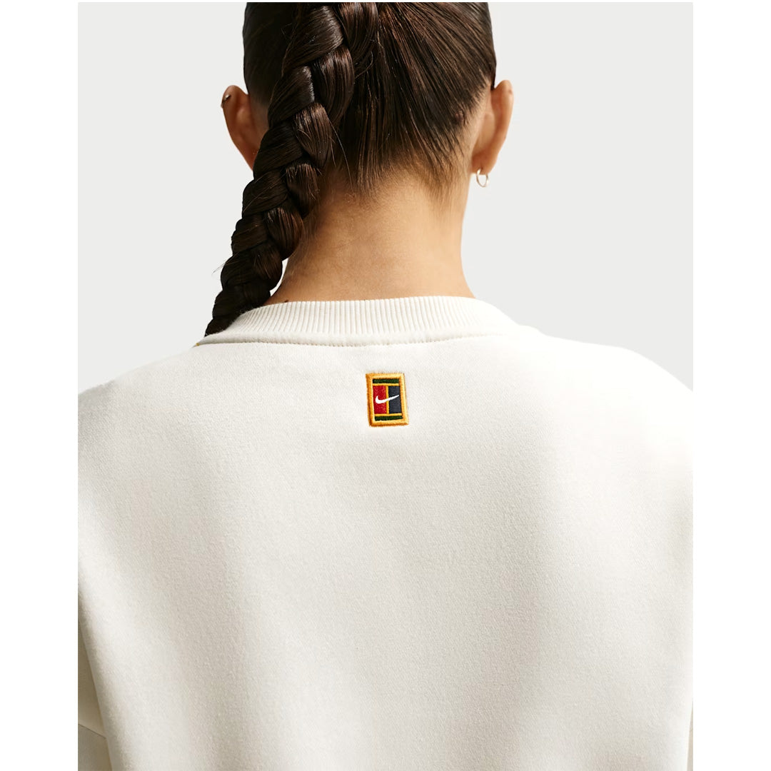 Nike Women's Court Crewneck Sweater - Sail/Midnight Navy