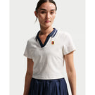 Nike Women's Court Crop Top - Sail/Midnight Navy