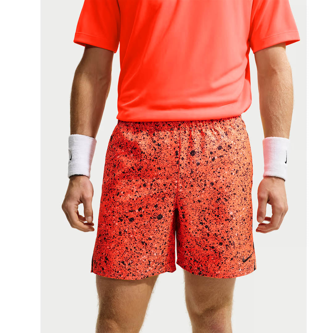 Nike Men's Victory Print 7" Short - Bright Crimson/Black