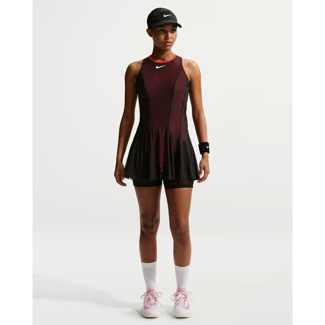Nike Women's Slam RG Dress - Black/Light Crimson