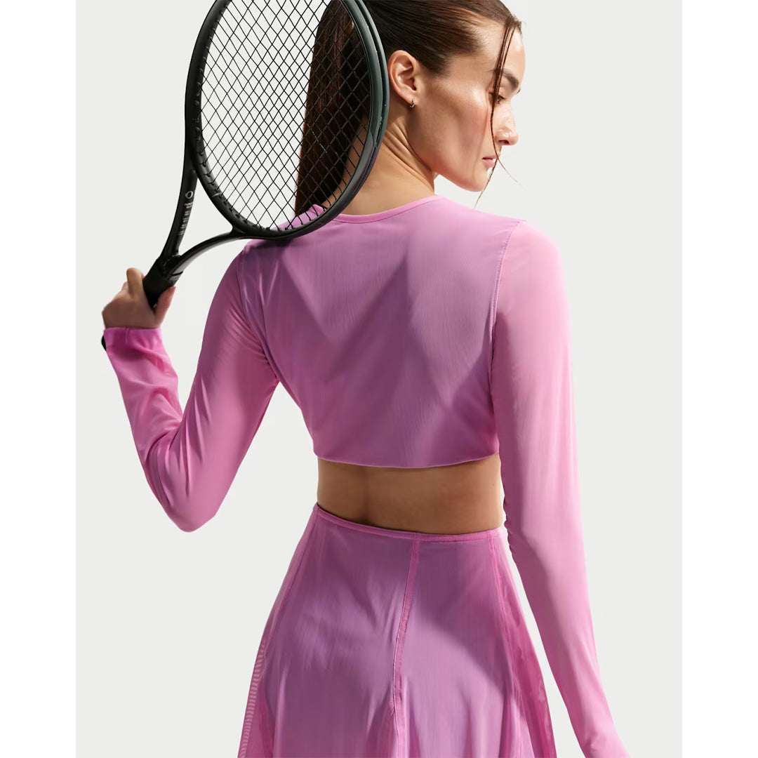 Nike Women's Slam RG Long Sleeve Crop Top - Light Magenta