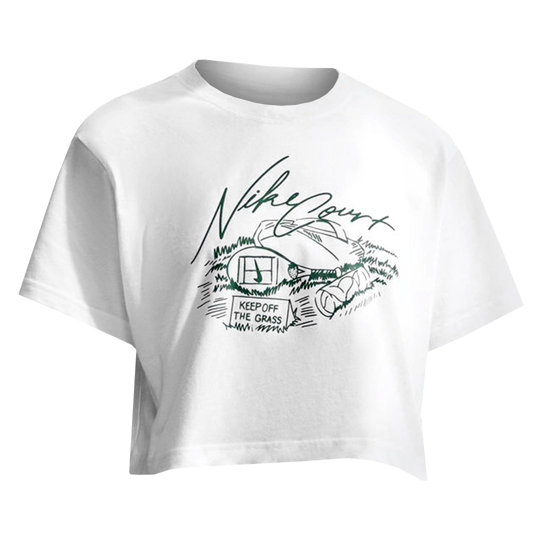 Nike Women's Slam Crop Tee - White