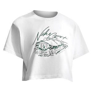 Nike Women's Slam Crop Tee - White