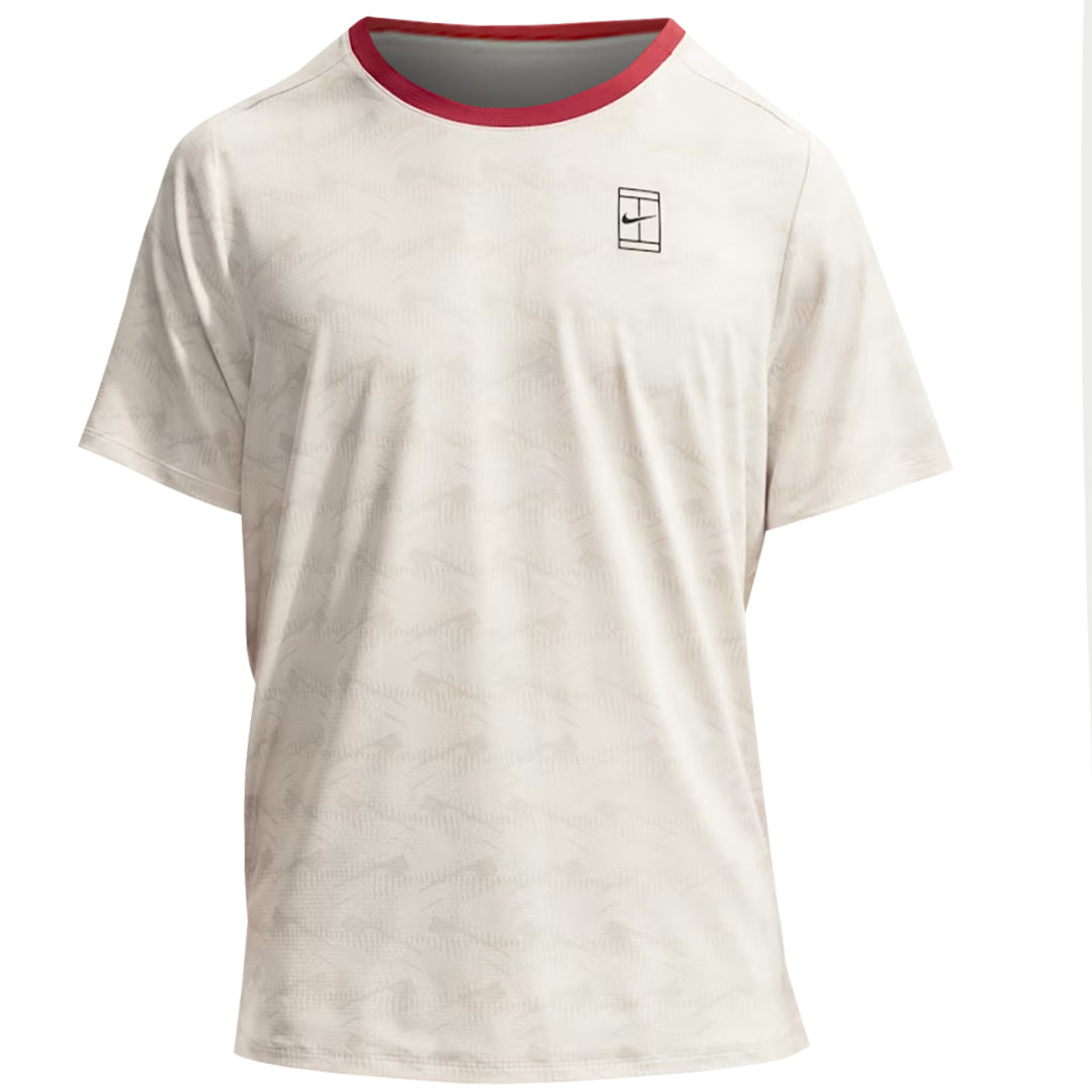 Nike Men's Advantage Print Tee - Light Bone/Tough Red