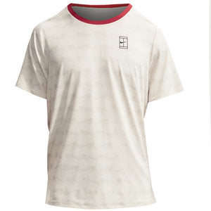 Nike Men's Advantage Print Tee - Light Bone/Tough Red