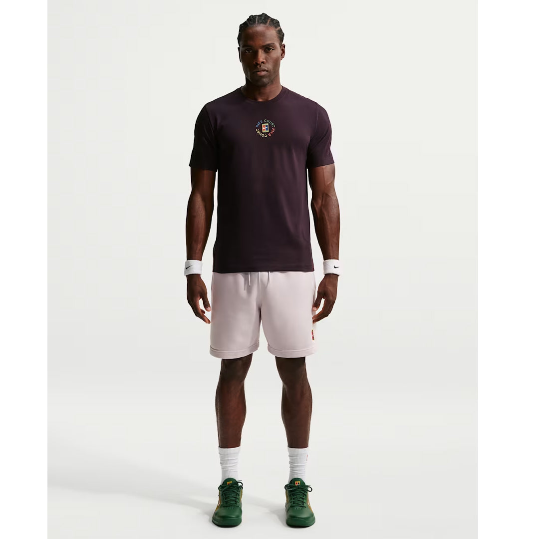 Nike Men's Court Heritage Tee - Burgundy Ash