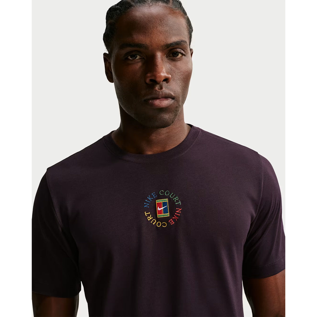 Nike Men's Court Heritage Tee - Burgundy Ash