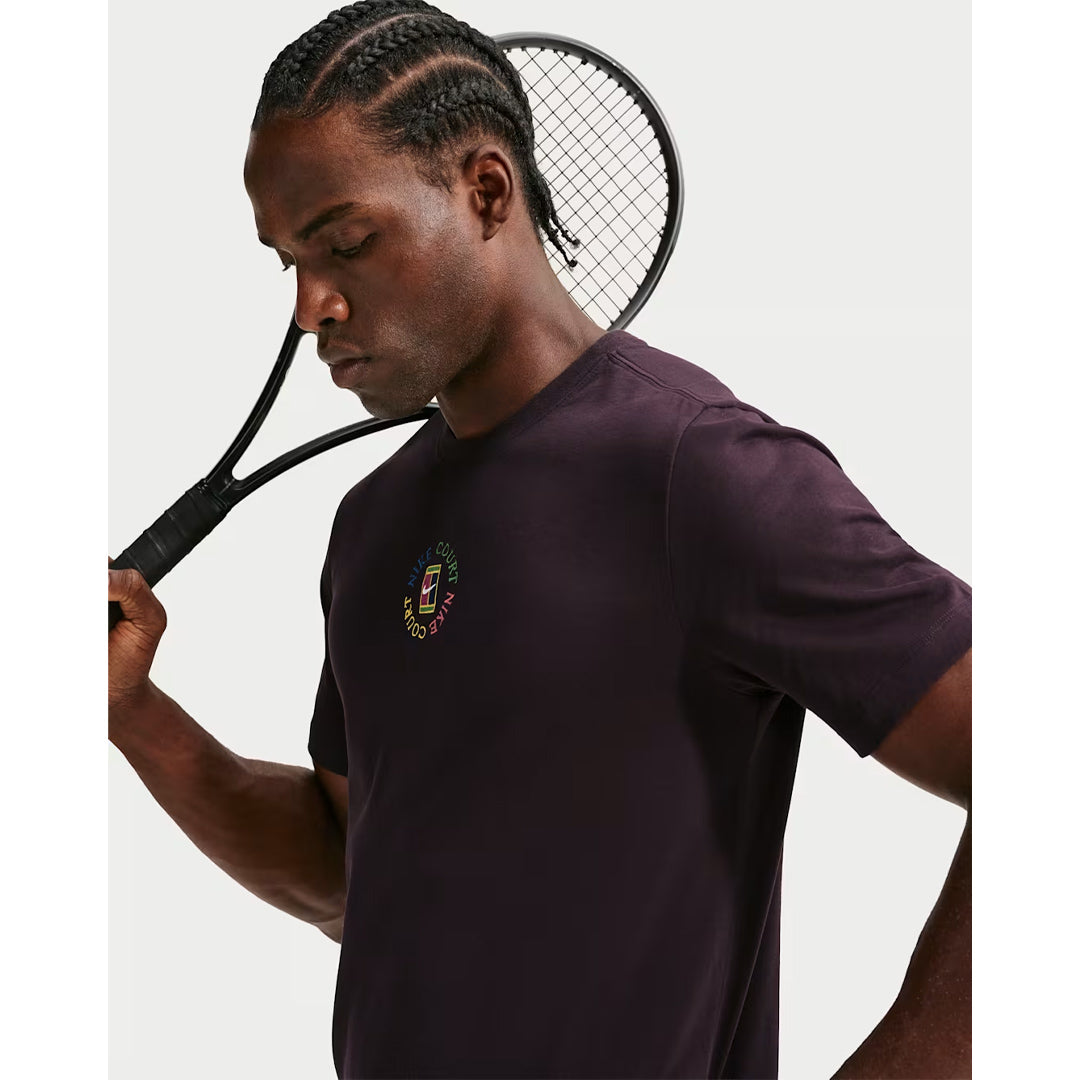 Nike Men's Court Heritage Tee - Burgundy Ash