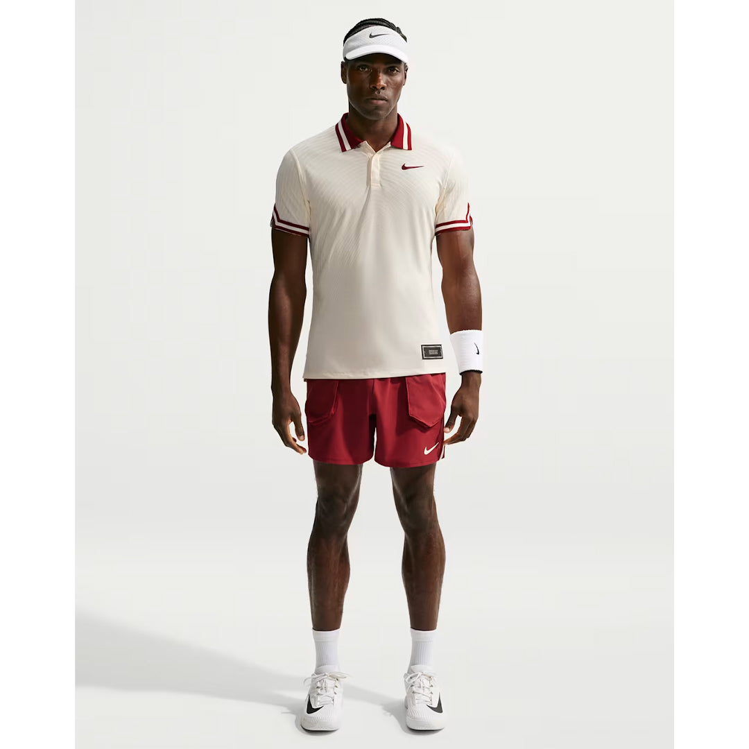 Nike Men's Slam New York U2 Polo - Pale Ivory/Team Red