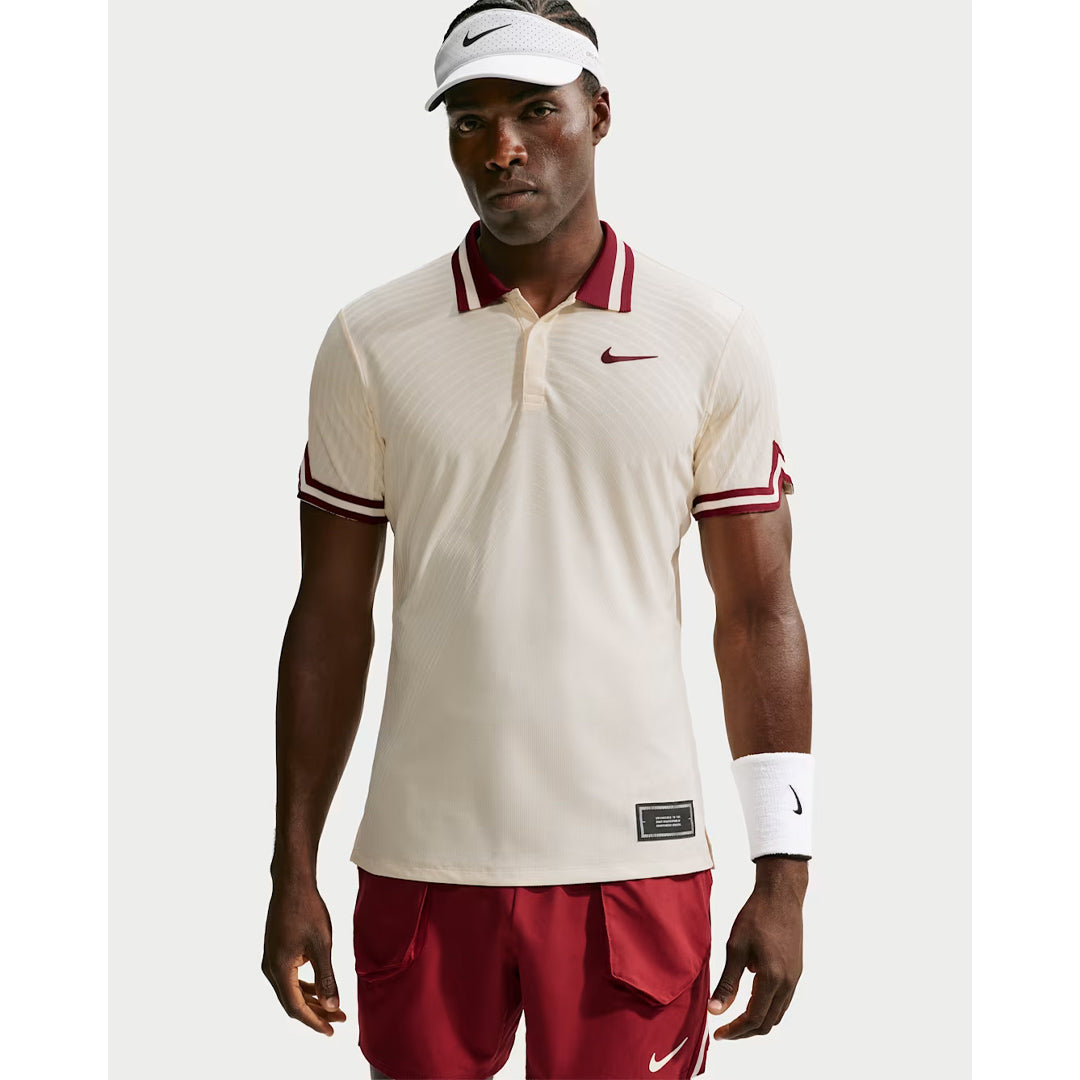 Nike Men's Slam New York U2 Polo - Pale Ivory/Team Red