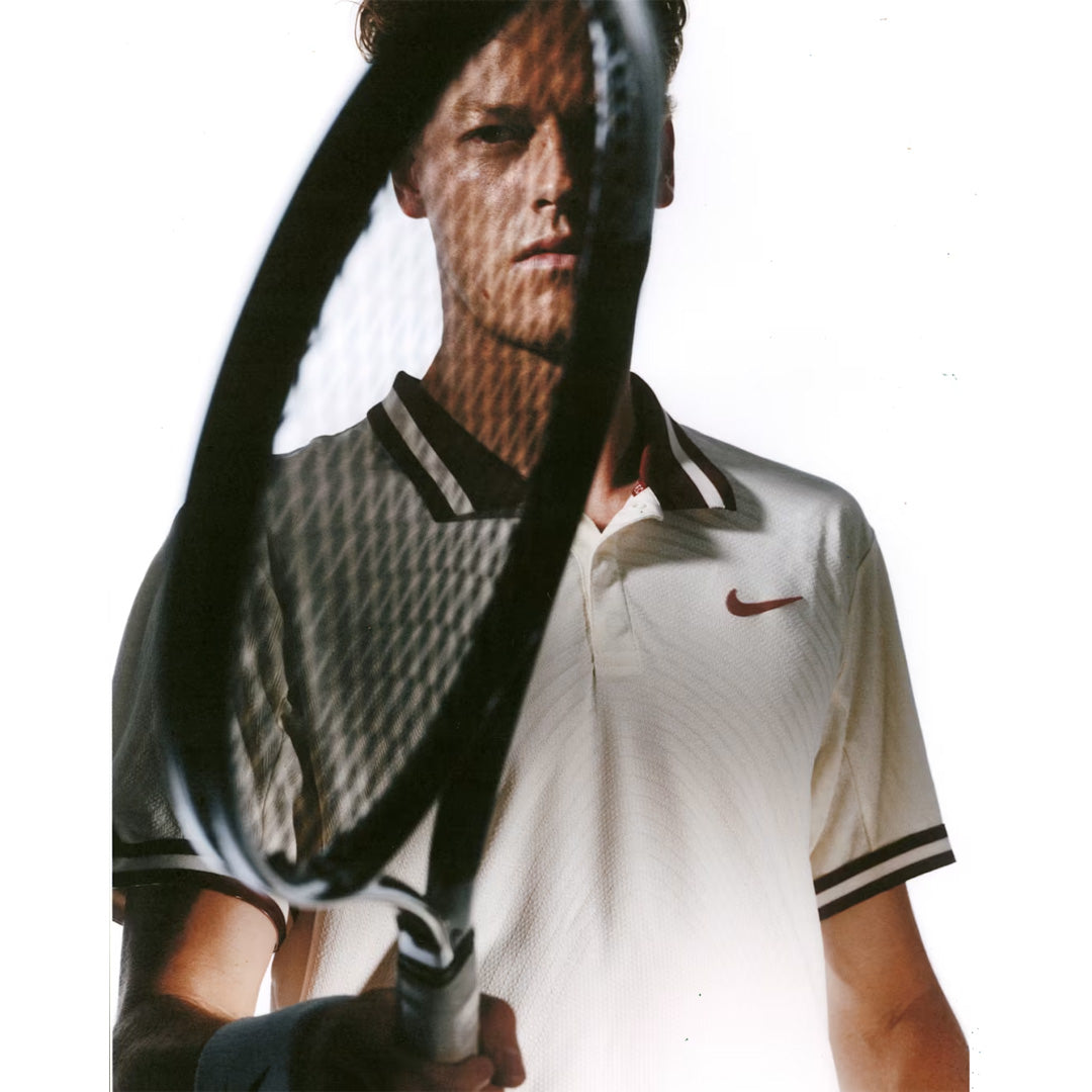 Nike Men's Slam New York U2 Polo - Pale Ivory/Team Red