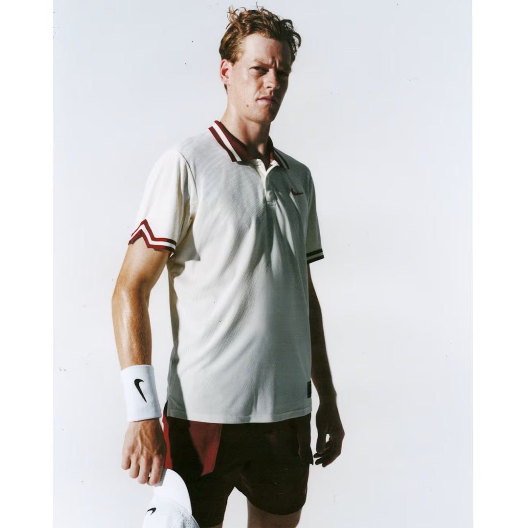 Nike Men's Slam New York U2 Polo - Pale Ivory/Team Red