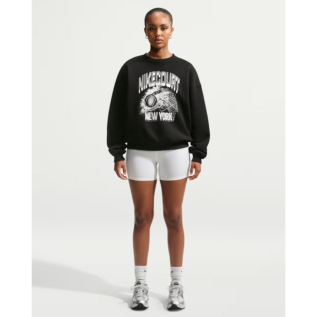Nike Women's Court Studio Fleece Crew - Black