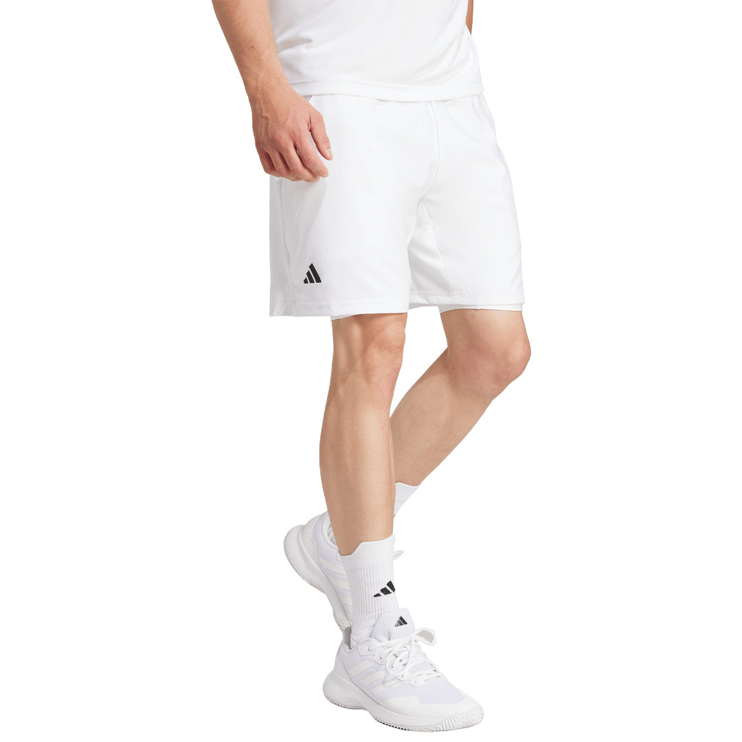 adidas Men's Club 2 In 1 Short - White