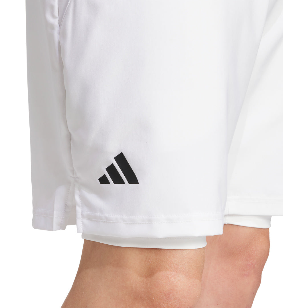 adidas Men's Club 2 In 1 Short - White
